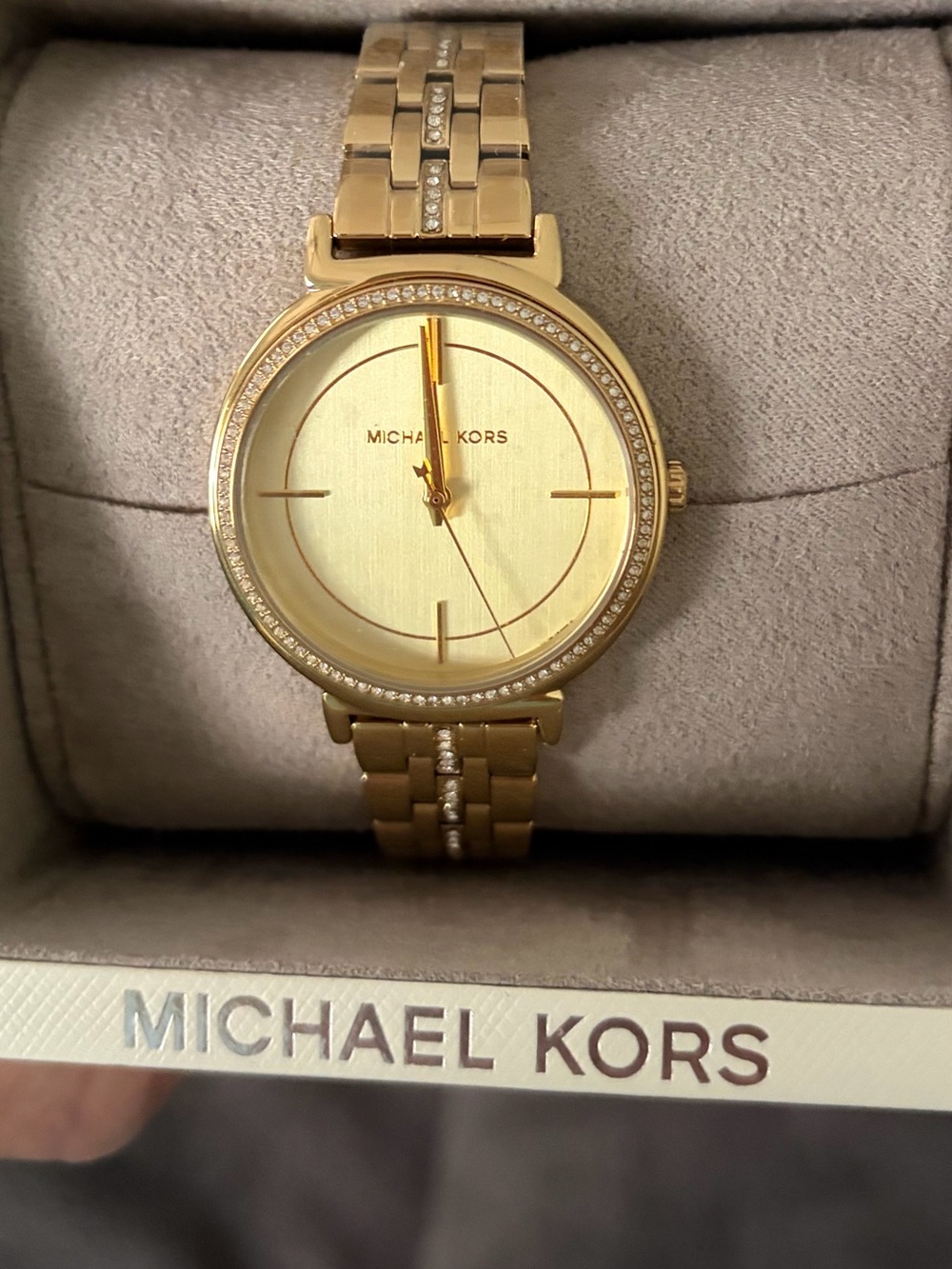 Michael Kors Cinthia MK3681 Gold Crystal Watch – NWT w/ Box